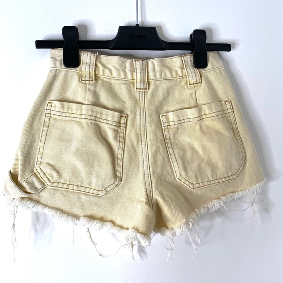 PacSun Yellow Bleached Festival Jean Shorts - Picture 4 of 6